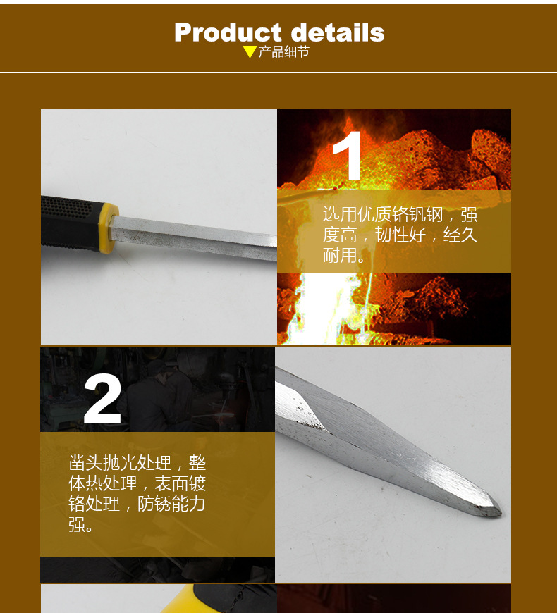 3镀铬胶柄石工凿_06