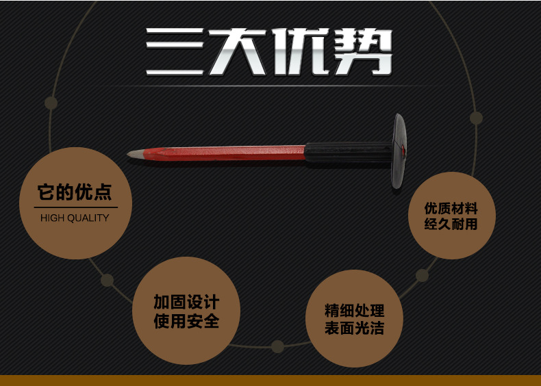 8黑色胶柄石工凿_02