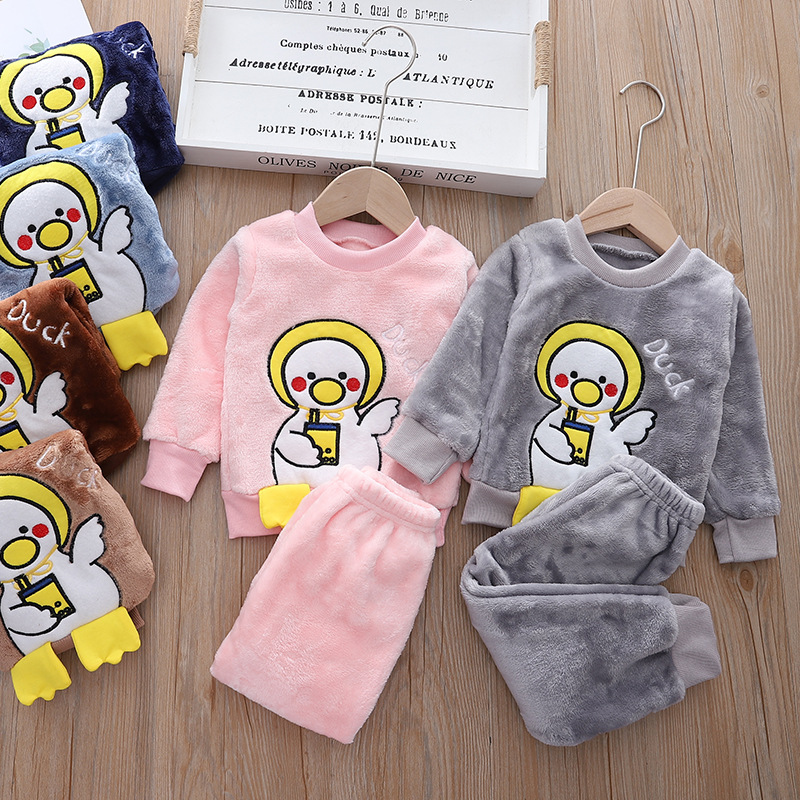 秋季新款儿童衣服睡衣女童秋装男童套装秋款家居服详情2