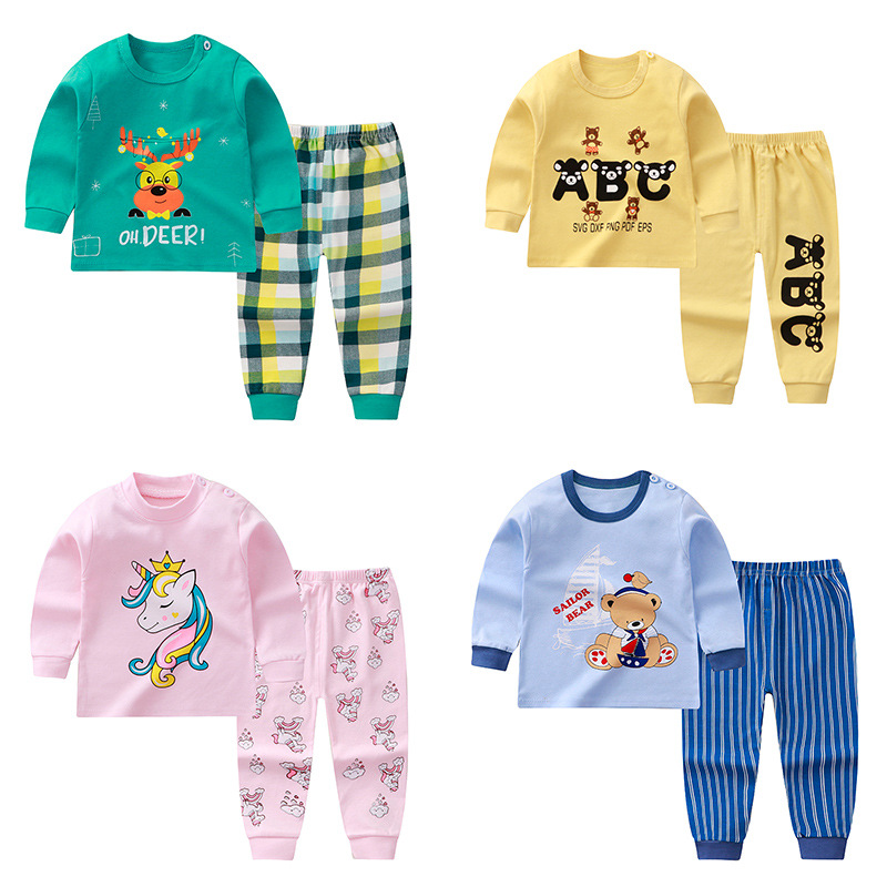 儿童内衣套装纯棉新款男童女秋冬睡衣宝宝秋衣秋裤家居服童装详情1