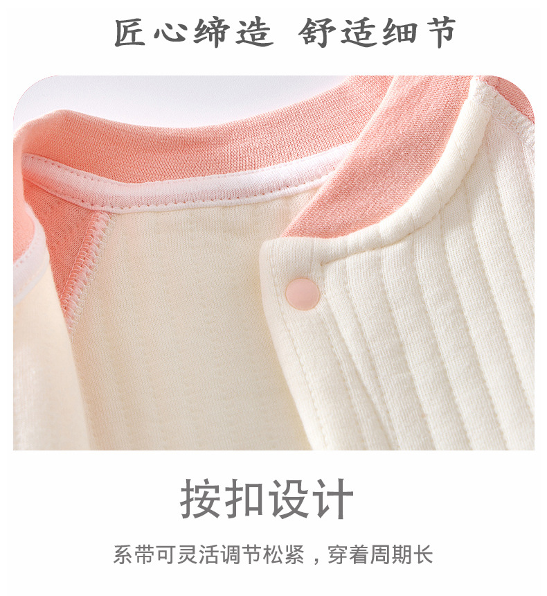 新生婴儿保暖连体衣纯棉春秋宝宝衣服秋冬三层夹棉保暖衣薄棉哈衣详情9