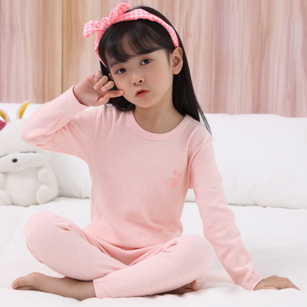 韩版舒绒彩棉加厚保暖儿童内衣套8057 宝宝详情1