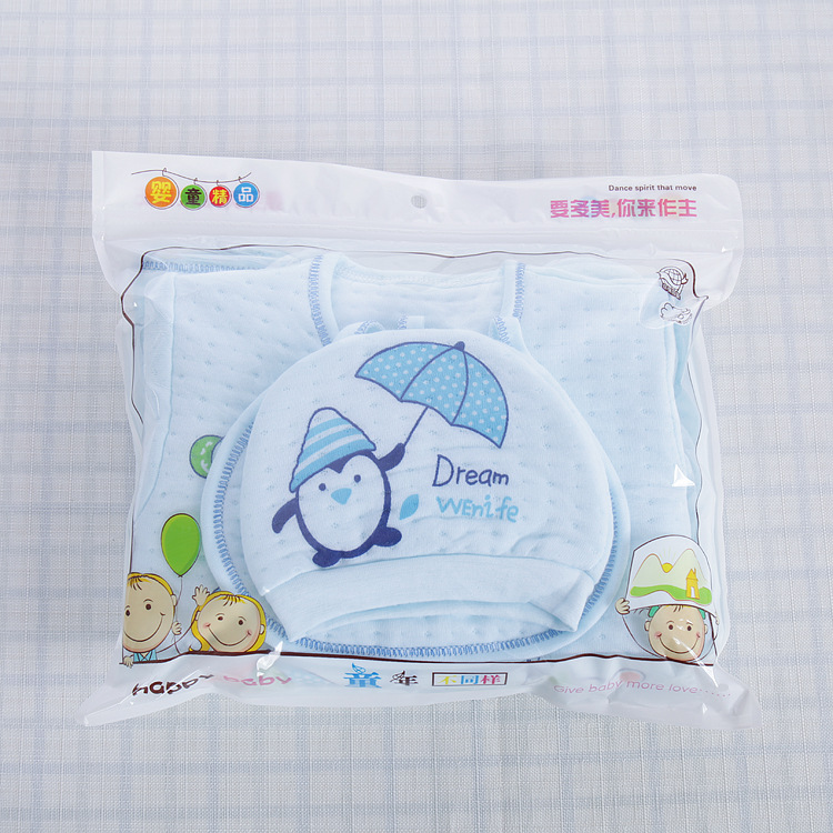 2023新款棉婴儿内衣五件套保暖衣服用品0-3个月5件套和尚服批发详情4