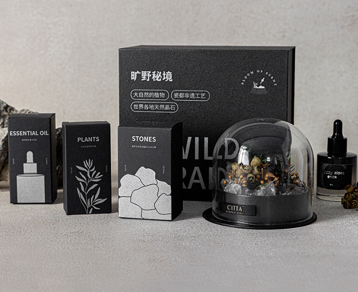 旷野秘境无火香薰精油家用香氛持久清新卧室内天然水晶扩香石摆件详情1