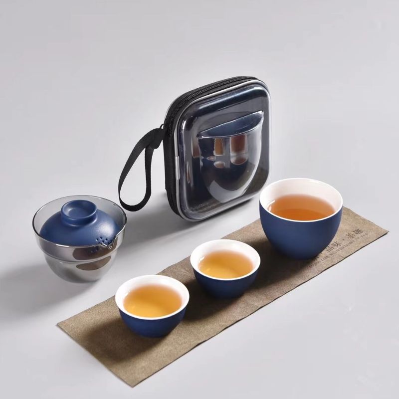 旅行快客杯羊脂玉茶具套装陶瓷茶具旅行茶具套装红松工艺陶李家044详情1