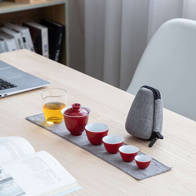 青瓷随时携带茶具 旅行套装 出差携带 旅行套装携带 公司福利 居家自用 礼品赠送详情图2