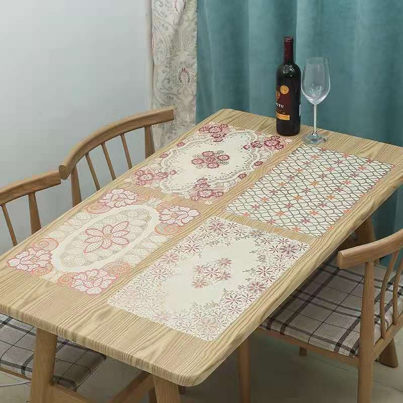 新款热销彩色烫金餐垫隔热垫 防水防滑西餐垫 PVC材质桌垫盘垫碗垫详情1