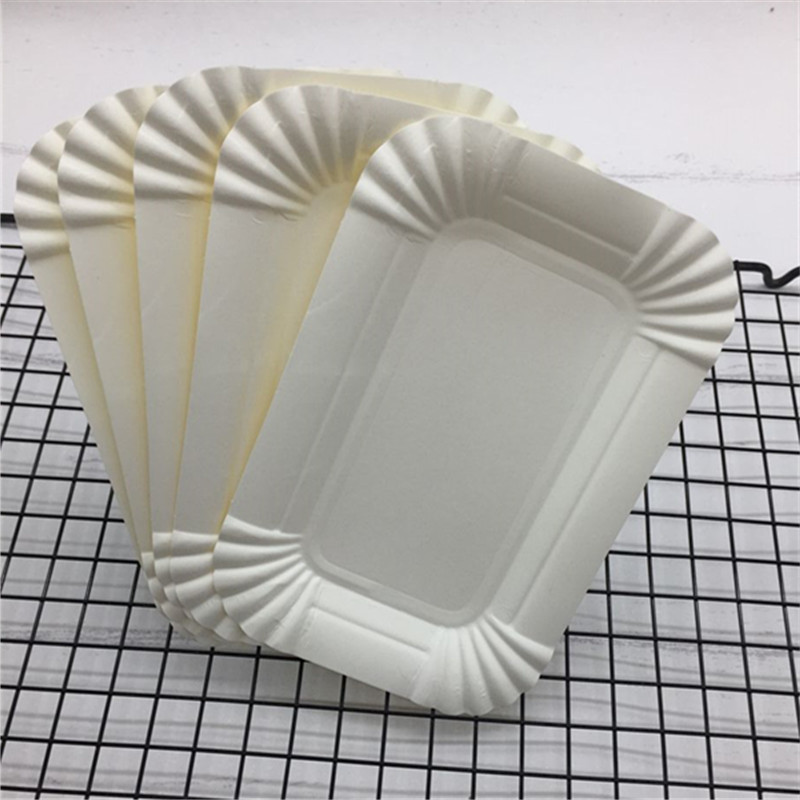 蛋糕餐具盘塑料一次性碟套装生日蛋糕纸盘甜品盘一次性长方形蛋糕纸盘详情2
