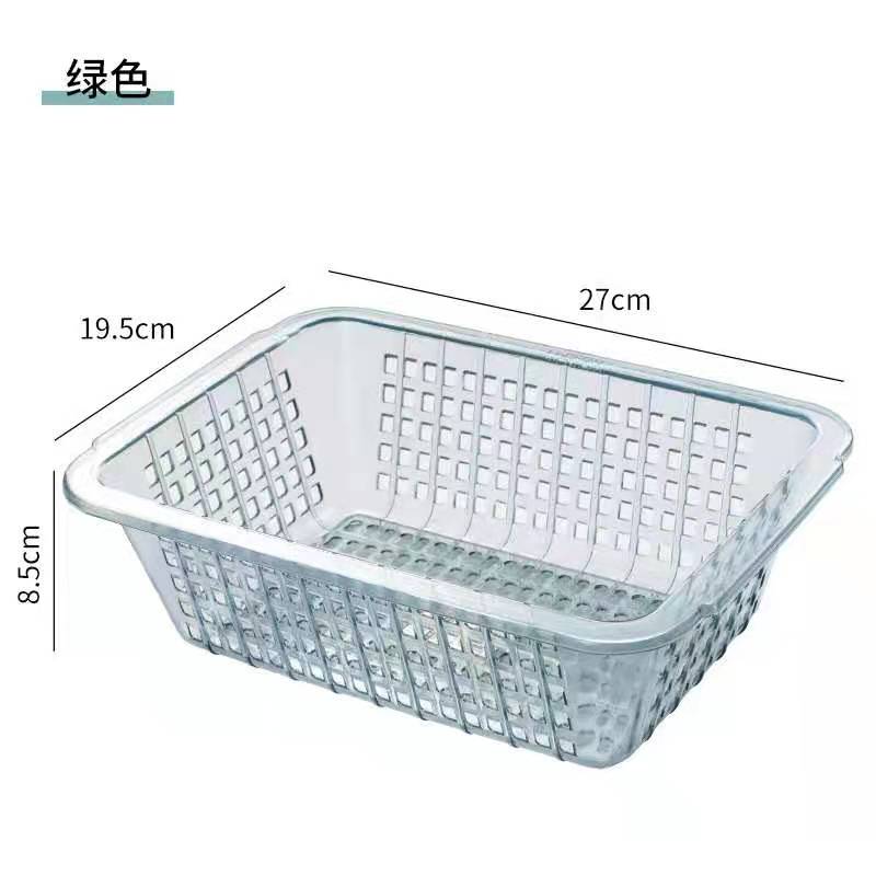 长方形塑料盆加厚洗菜洗碗筐家用厨房加深水透明沥水槽盆篮水果盆详情3