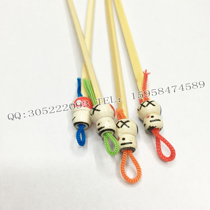 批发竹制耳挖勺 可爱卡通娃娃头掏耳器便携详情4