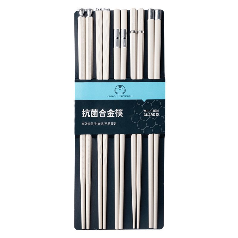 双十汇新款厨房餐具批发一人一筷家用高颜值白银合金筷子优圣美帝                              详情5