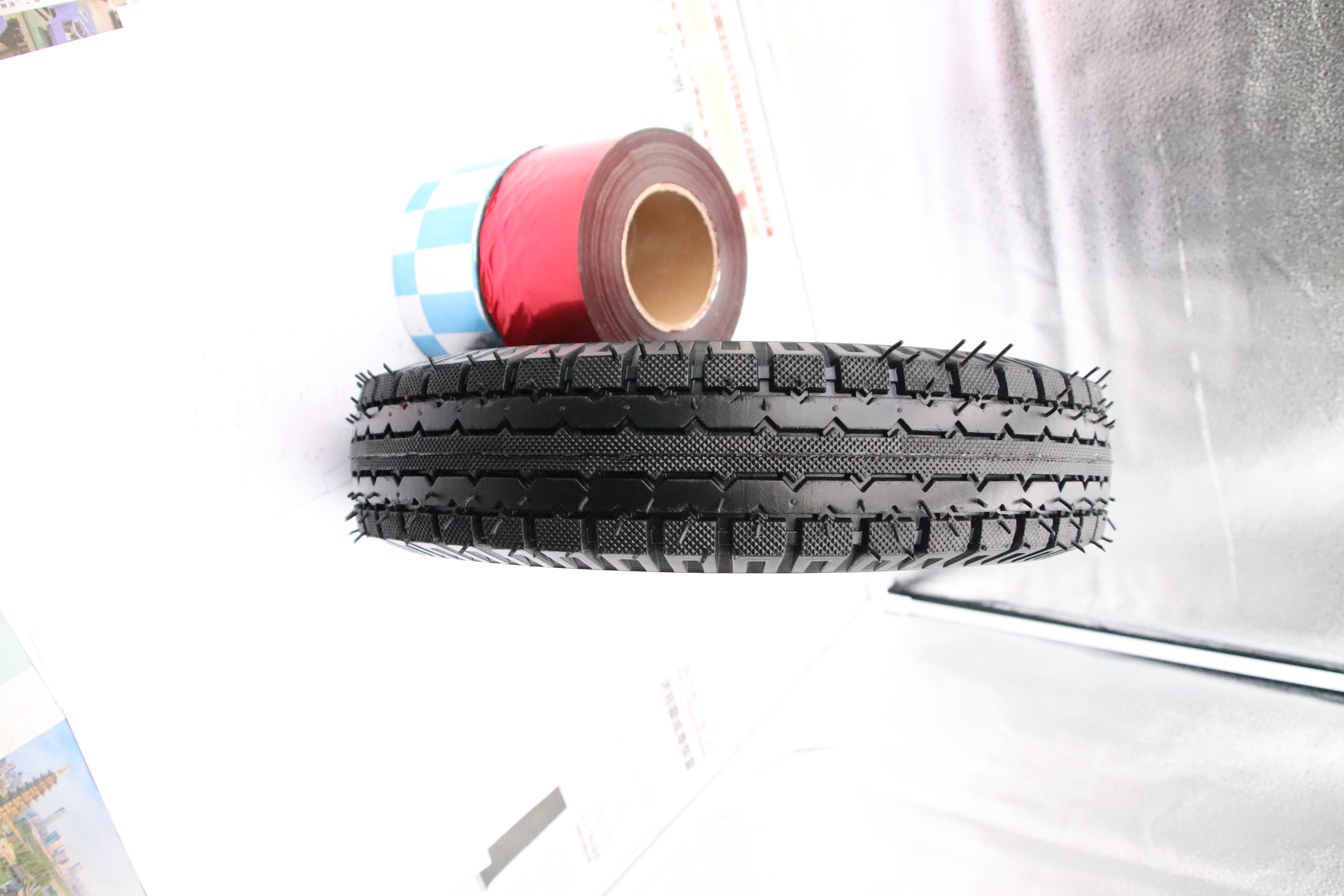 400-8 工具车轮 高品质橡胶充气轮 高胶农机轮 独轮手推车用轮 详情4