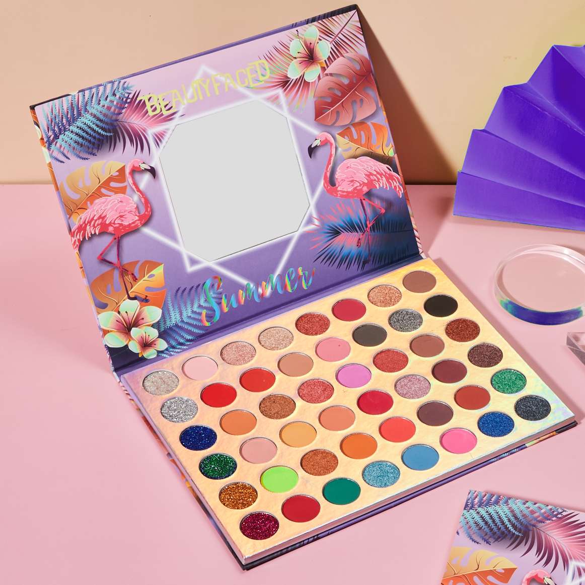 化妆师专用beauty faced眼影ins超火眼影盘闪粉珠光防水品牌平价详情图5
