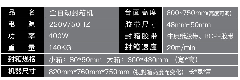 义乌发货全自动封箱机电商专用1-12号小纸箱封口邮政纸箱快递打包详情9