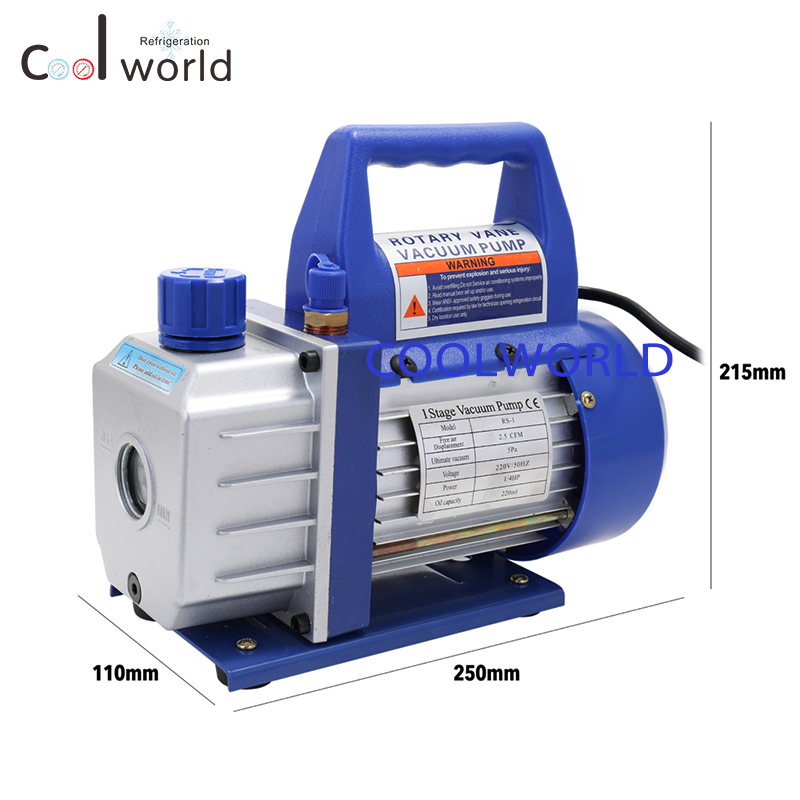 RS-1 单级旋片真空泵 制冷维修 汽车工业真空泵 220V 1/4HP 2.5CFM详情3
