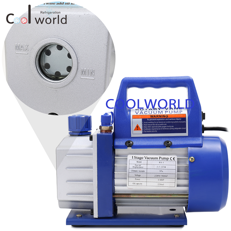 RS-1 单级旋片真空泵 制冷维修 汽车工业真空泵 220V 1/4HP 2.5CFM详情5
