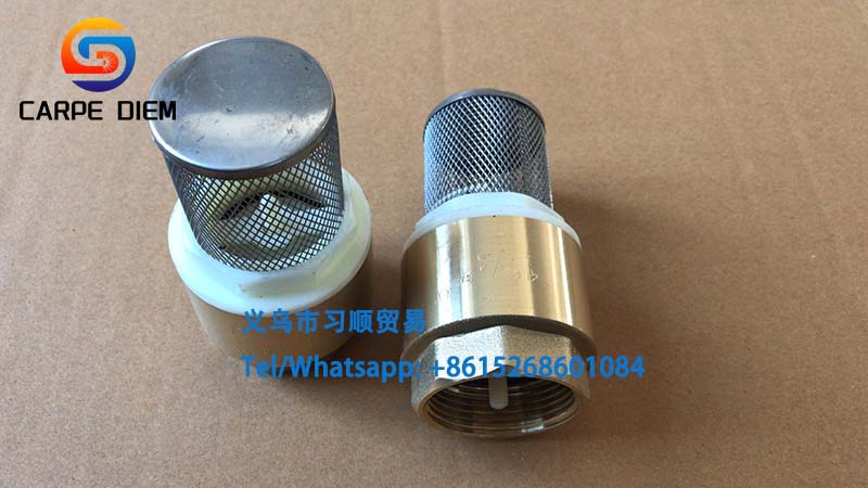黄铜立式止回阀 6分1寸黄铜底阀 铜芯止回阀 外贸出口 FACTORY OUTLET check valve详情3