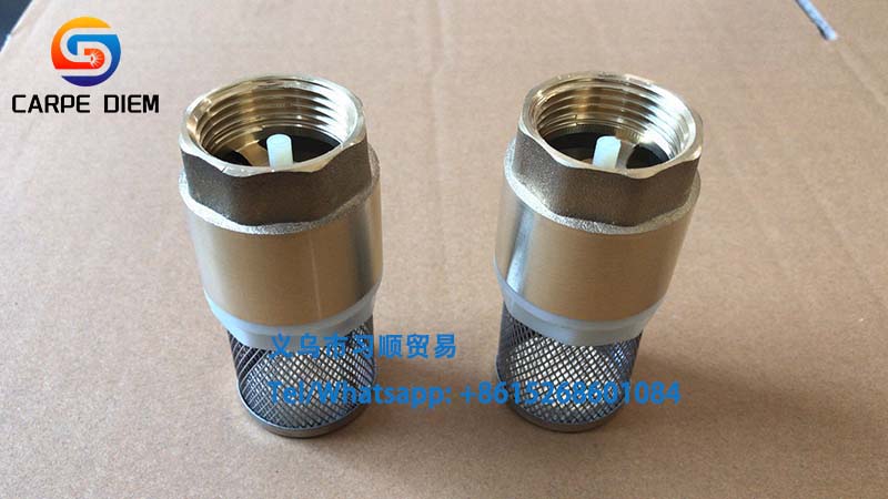 黄铜立式止回阀 6分1寸黄铜底阀 铜芯止回阀 外贸出口 FACTORY OUTLET check valve详情1