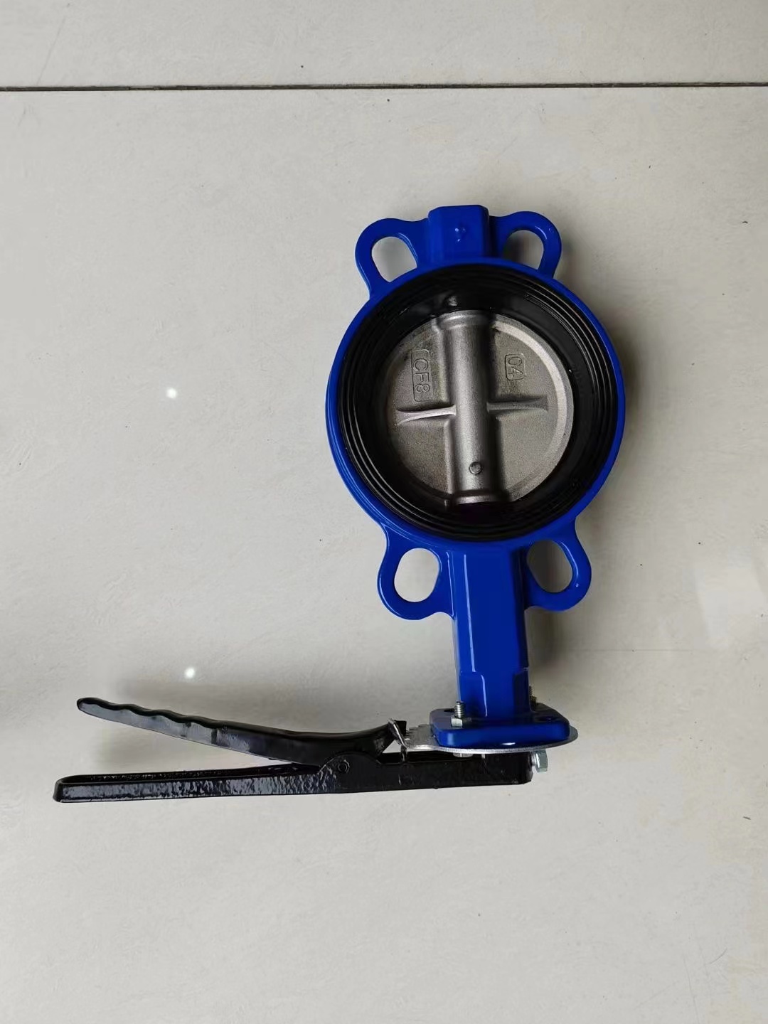厂家直销出口球墨铸铁蝶阀小体手柄蝶阀涡轮挂胶胶套烤漆阀门DN50DN80PN16铝手柄止回阀不锈钢蝶阀详情1