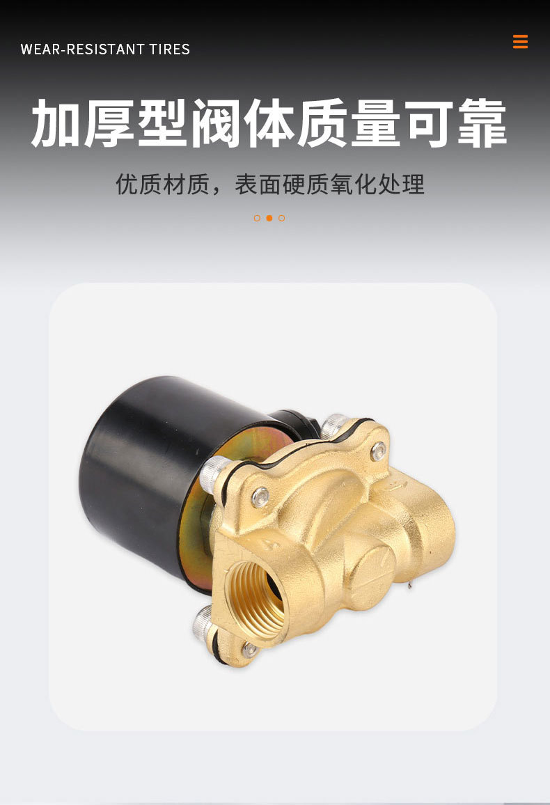 220v水下水用电磁阀铜阀直动式常闭电子控制开关阀电子阀水阀喷泉详情5