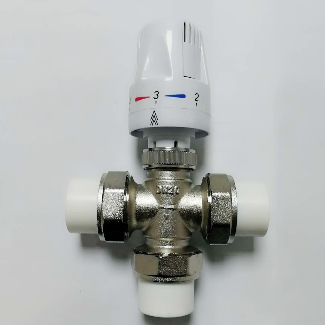 恒温阀立式三通散热器恒温控制阀热水冷水阻断阀门温控阀厂家详情3