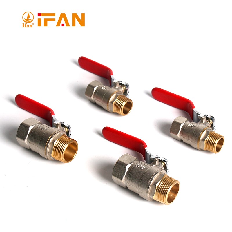 IFAN 铜球阀 一字 内外丝螺纹球阀 大流量 铜阀门 4分6分 黄铜球阀 开关详情16