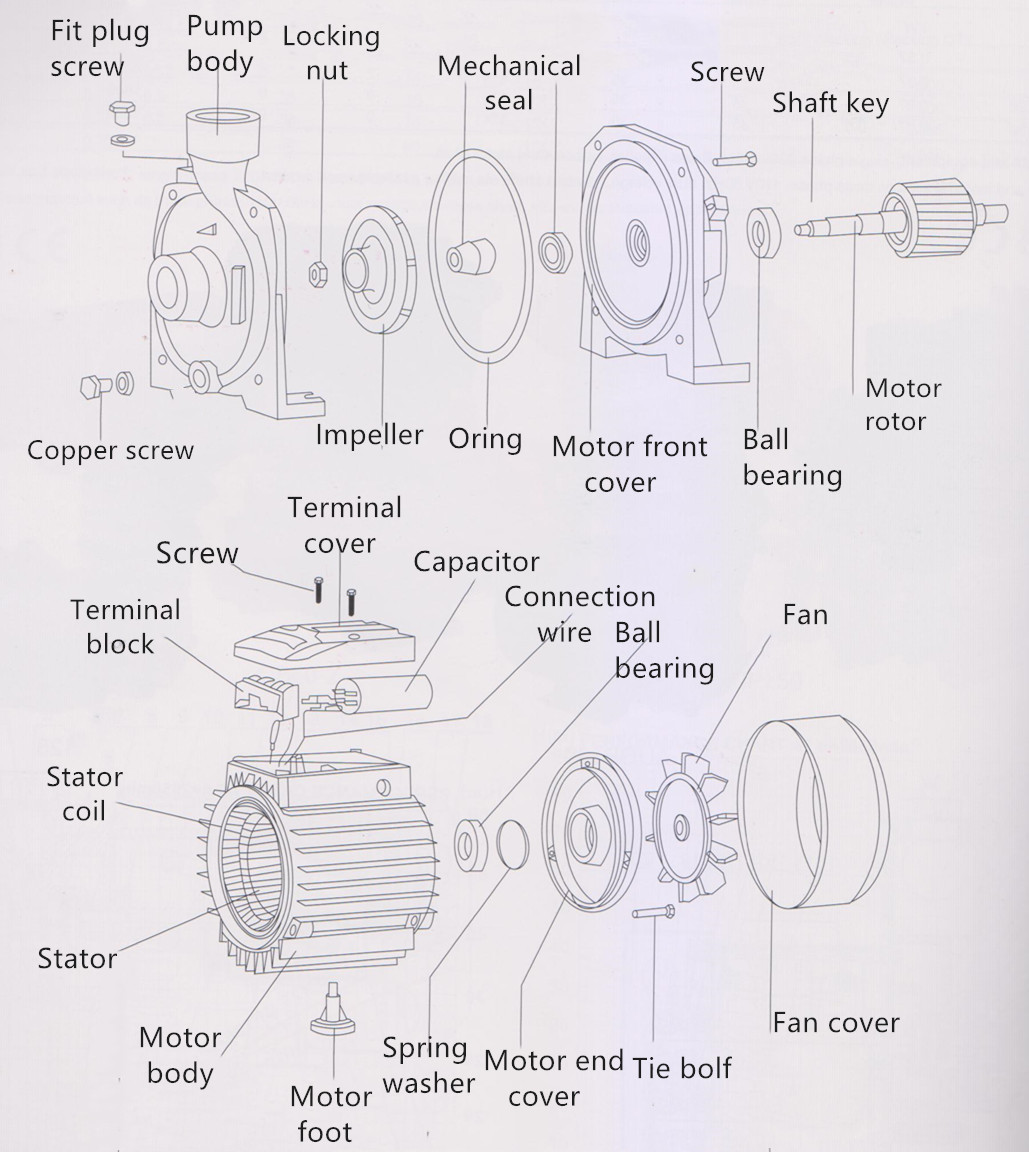 CPM180 water pumps 1.5 hp centrifugal electric pump详情3