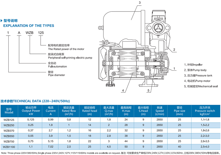 WZB series Self-priming vortex pump with High Quality详情4
