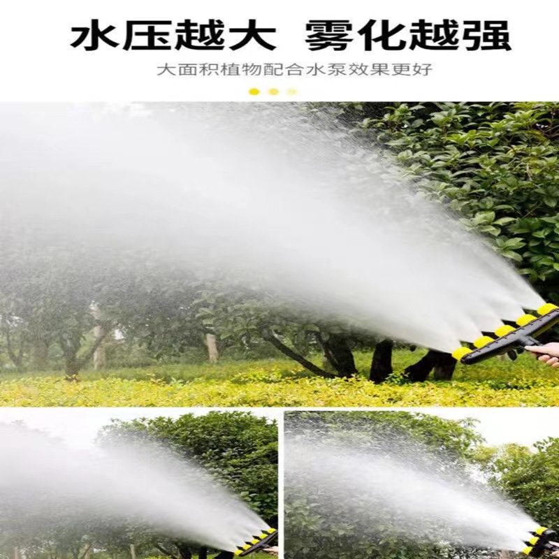 大流量三头黑色喷头农用直流新水枪浇菜神器水泵喷灌洒水灌溉园林详情1