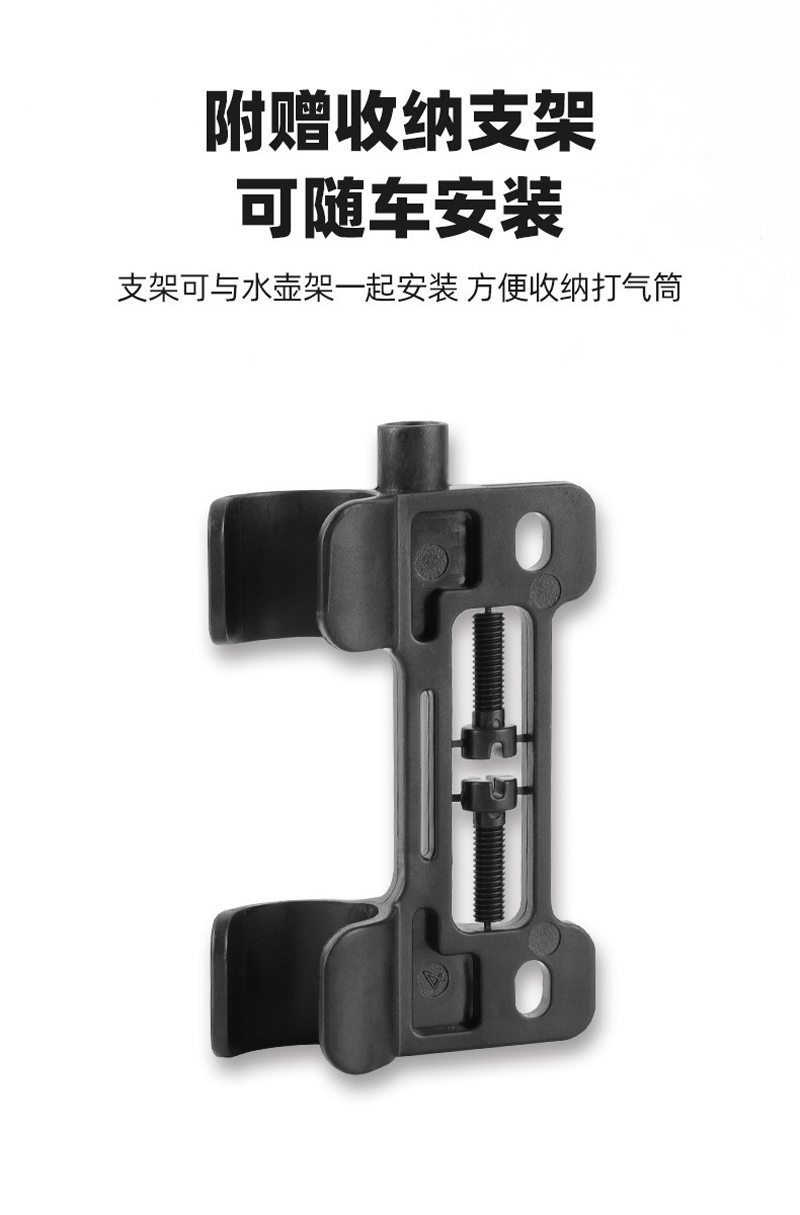 1615带气压表山地自行车铝合金打气筒高压打气筒便携单车脚踩气筒脚踏翻转脚踩充气泵筒详情7