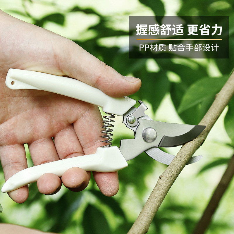 修枝剪全套园艺剪园林弯头花园剪刀摘果剪弹簧手动工具剪刀批发详情3