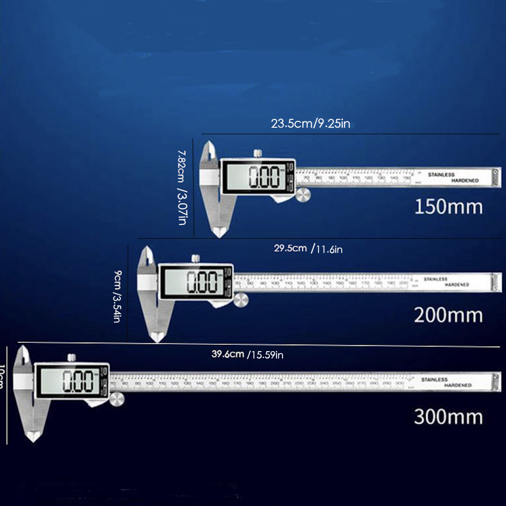 全金属超大屏数显游标卡尺150mm，200mm，300mm详情4