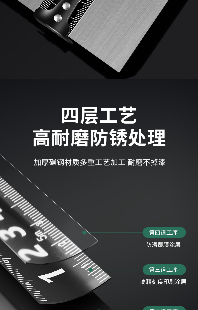 东升 新款黑金钢卷尺5米3米7.5米10米高精度耐摔耐磨加厚加硬盒尺详情5