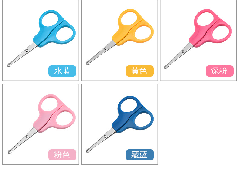 厂家批发不锈钢办公室学生小剪刀儿童裁纸文具手工剪刀塑料手柄详情6