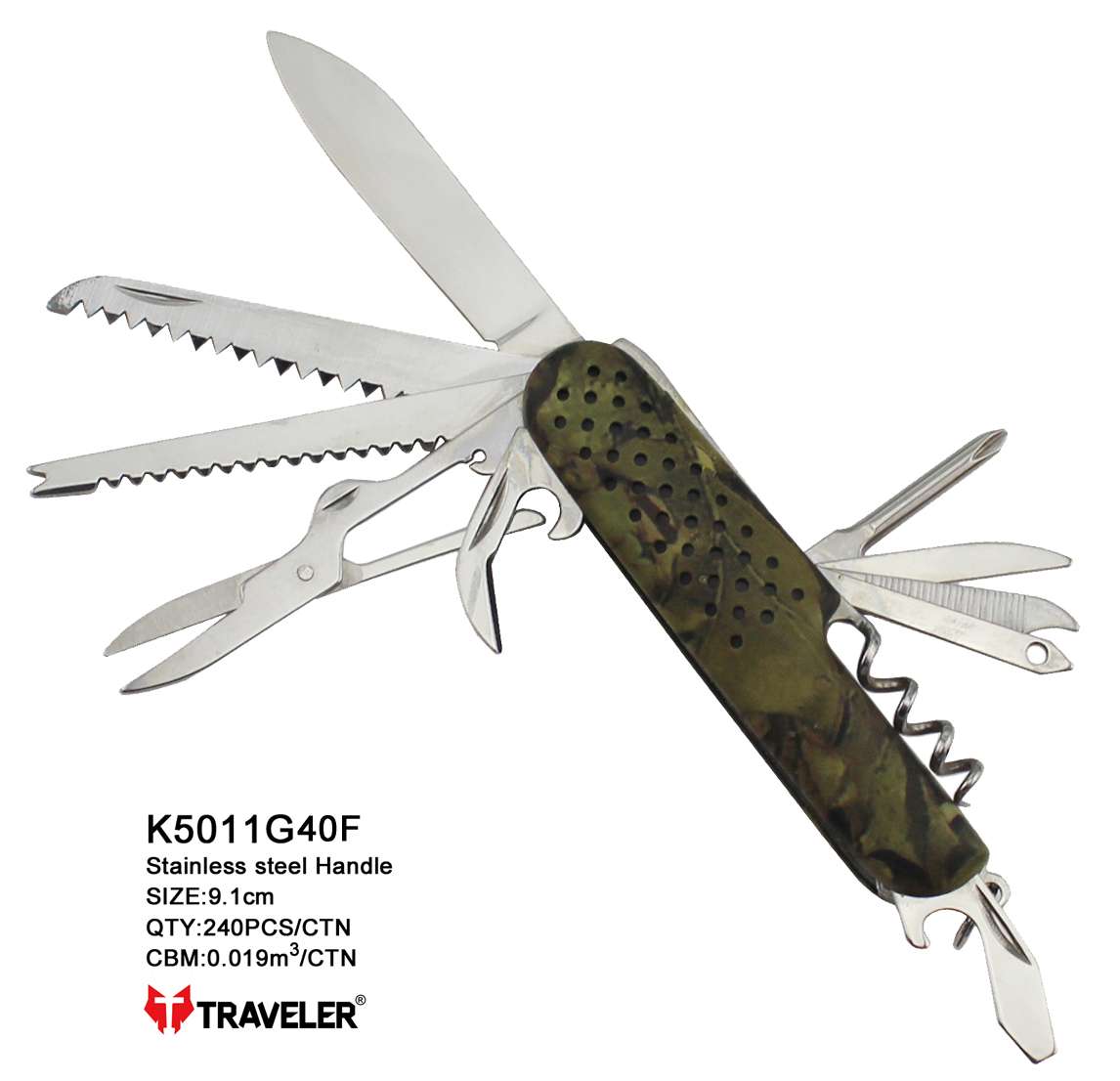 全钢多功能钳安全带锁组合折叠小刀钳家居户外应急工具钳K5011G40F详情1