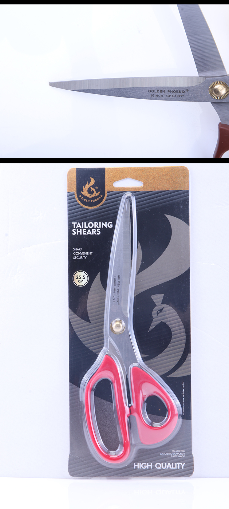 GOLDEN PHOENIX 金凤凰外贸热销10寸家用服装剪刀裁缝剪刀批发 详情11