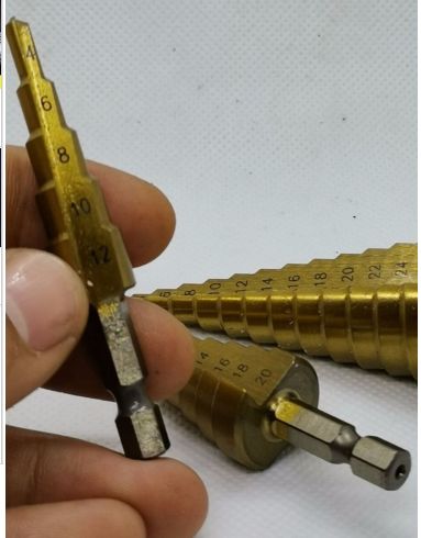 3pcs阶梯钻4-32mm 4-20mm 4-12mm宝塔钻头五金工具2020详情11
