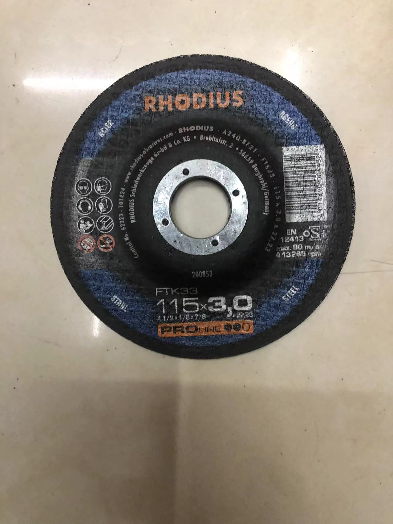 RHODIUS Cutting & Grinding disc wheel 德国罗迪斯树脂砂轮切割片打磨片EN12413详情3