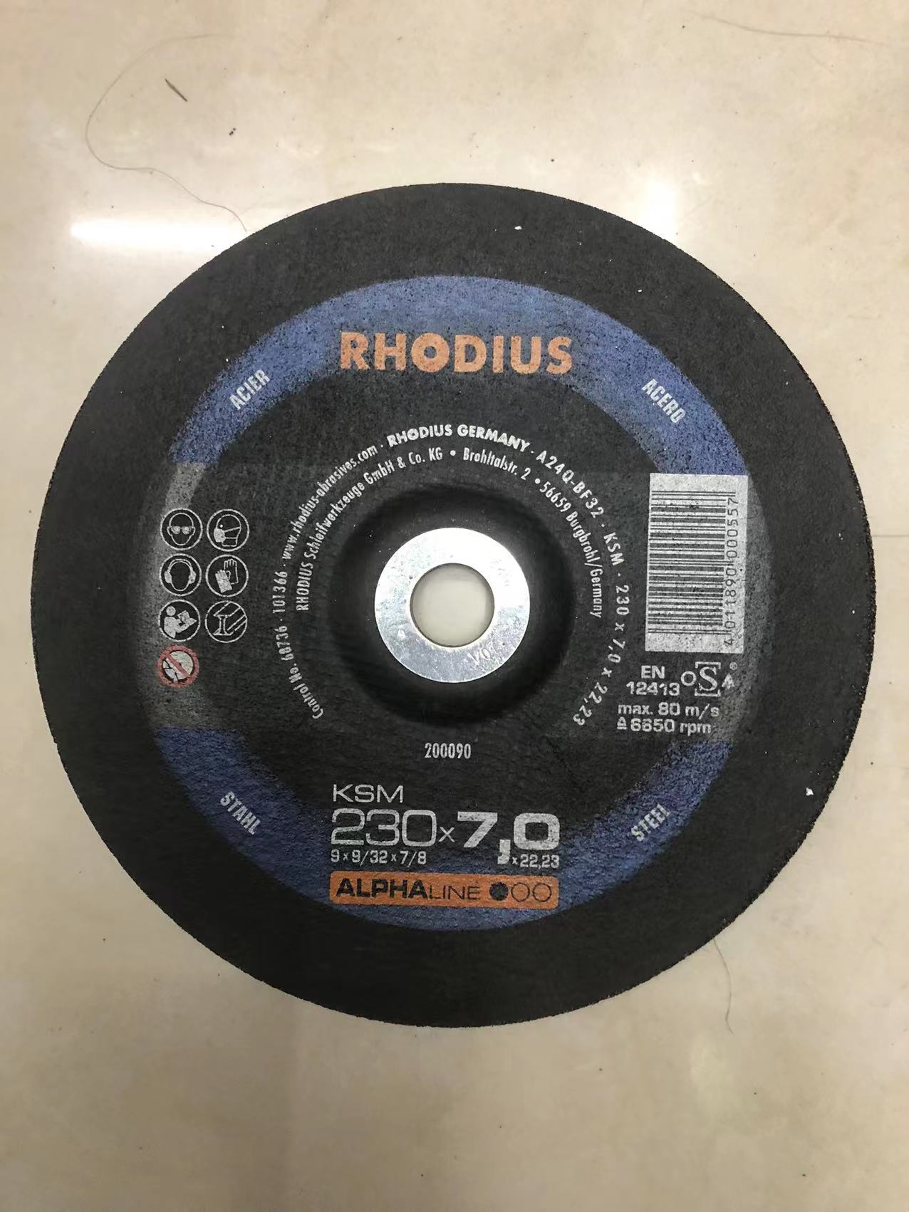 RHODIUS Cutting & Grinding disc wheel 德国罗迪斯树脂砂轮切割片打磨片EN12413详情4