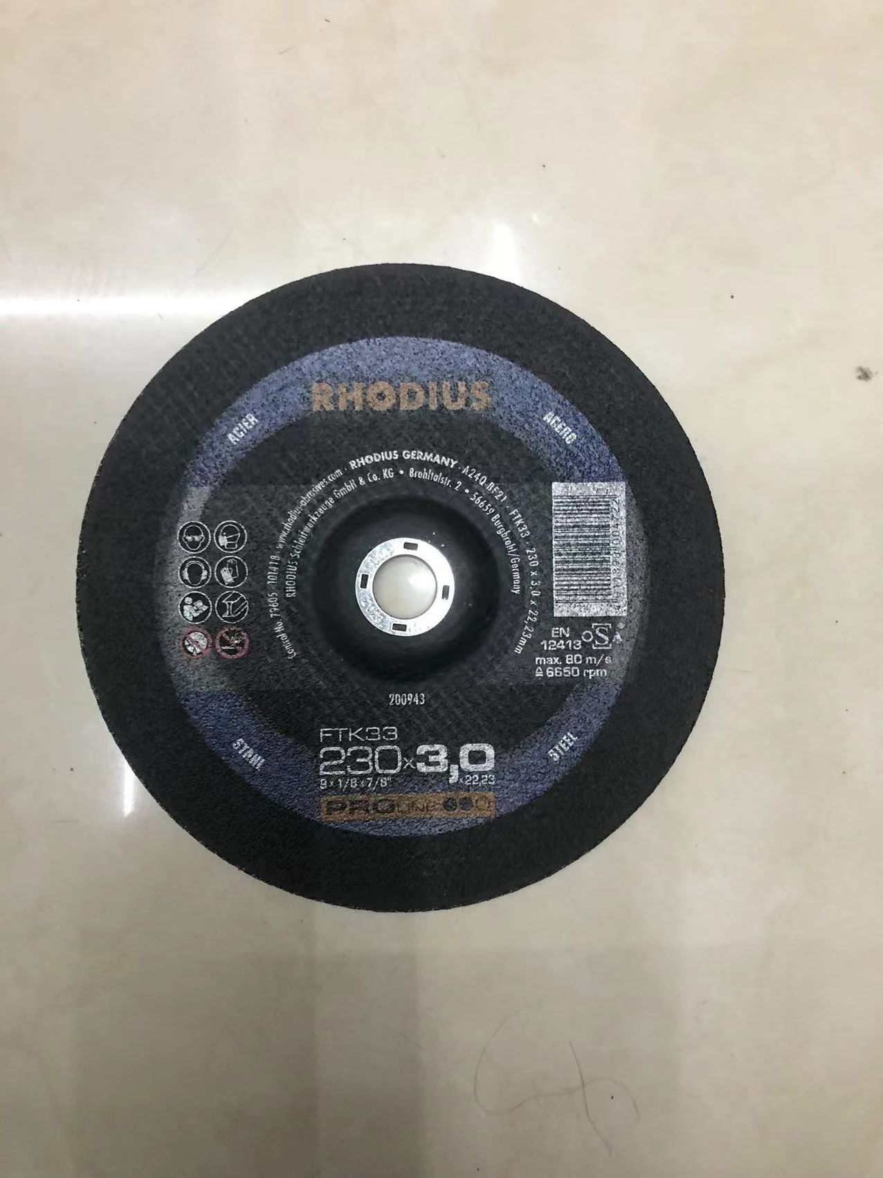 RHODIUS Cutting & Grinding disc wheel 德国罗迪斯树脂砂轮切割片打磨片EN12413详情1