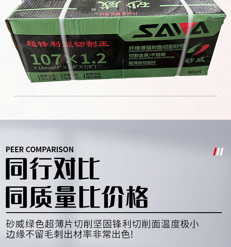 现货直销树脂单双网砂威107切割片 切铁不锈钢金属锯片105砂轮片详情13