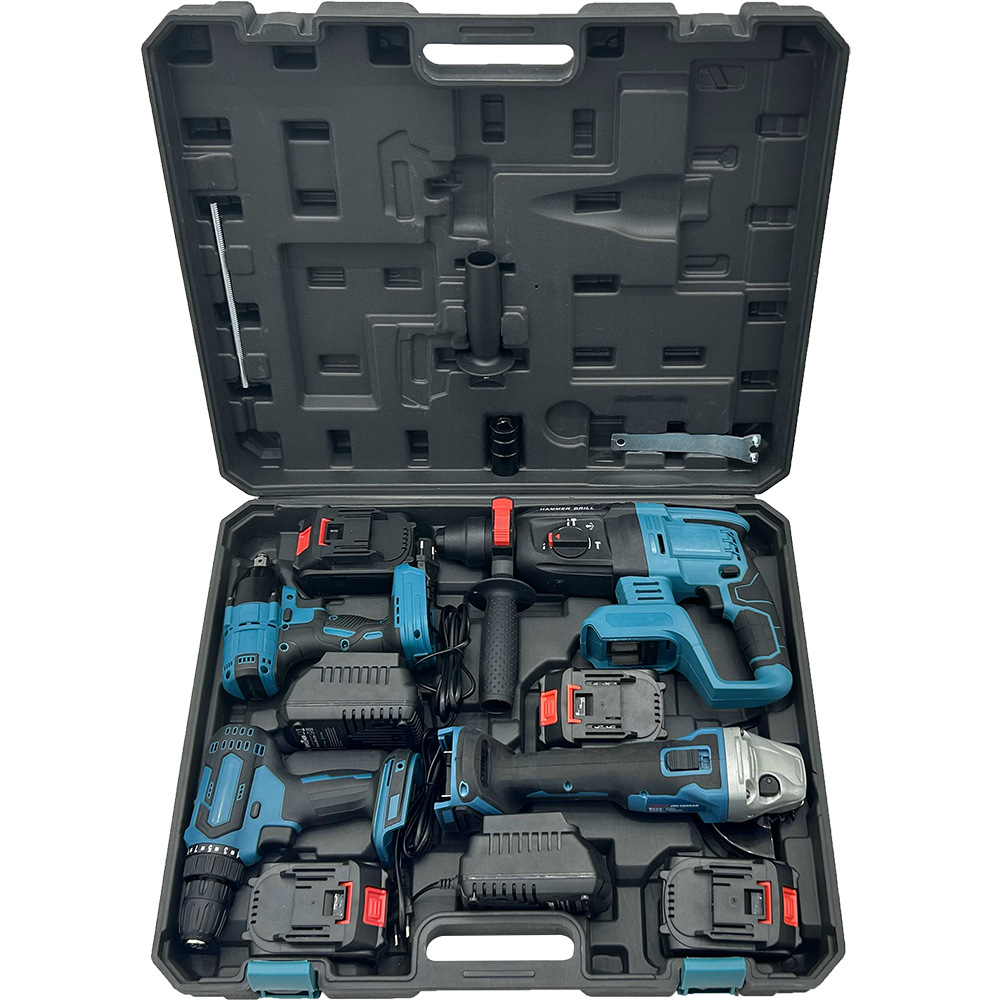 无刷锂电四件套大功率锂电工具套装4合一外贸电动工具套装四件套详情1