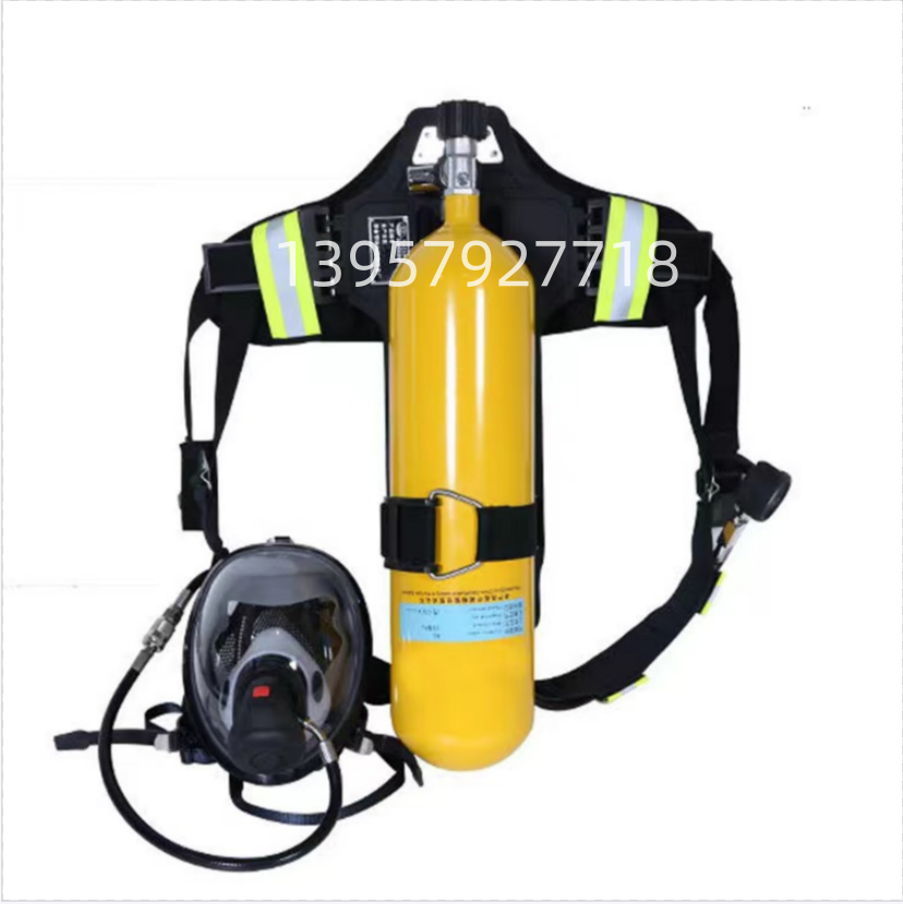 空气呼吸器Air breathing apparatus 6.8碳钎维气瓶空气呼吸消防器材便捷消防空气呼吸器 呼吸面罩详情3