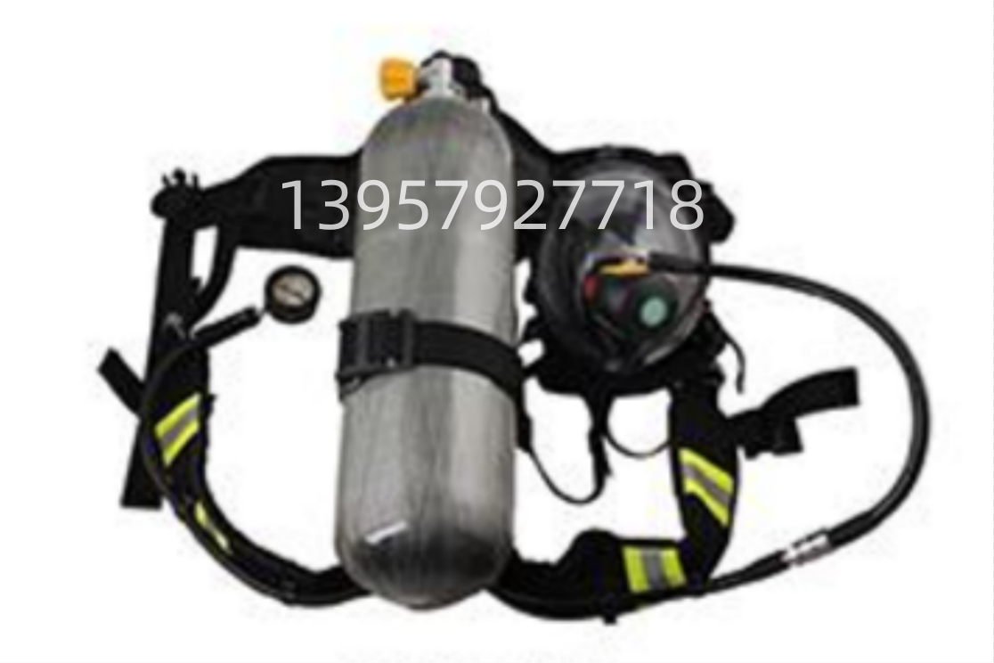 空气呼吸器Air breathing apparatus 6.8碳钎维气瓶空气呼吸消防器材便捷消防空气呼吸器 呼吸面罩详情2