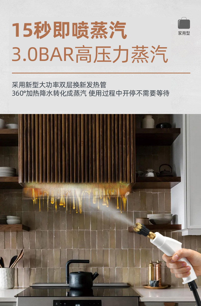 跨境高压高温蒸汽清洁机小型家用消毒空调厨房油烟机清洗机洗车机详情1