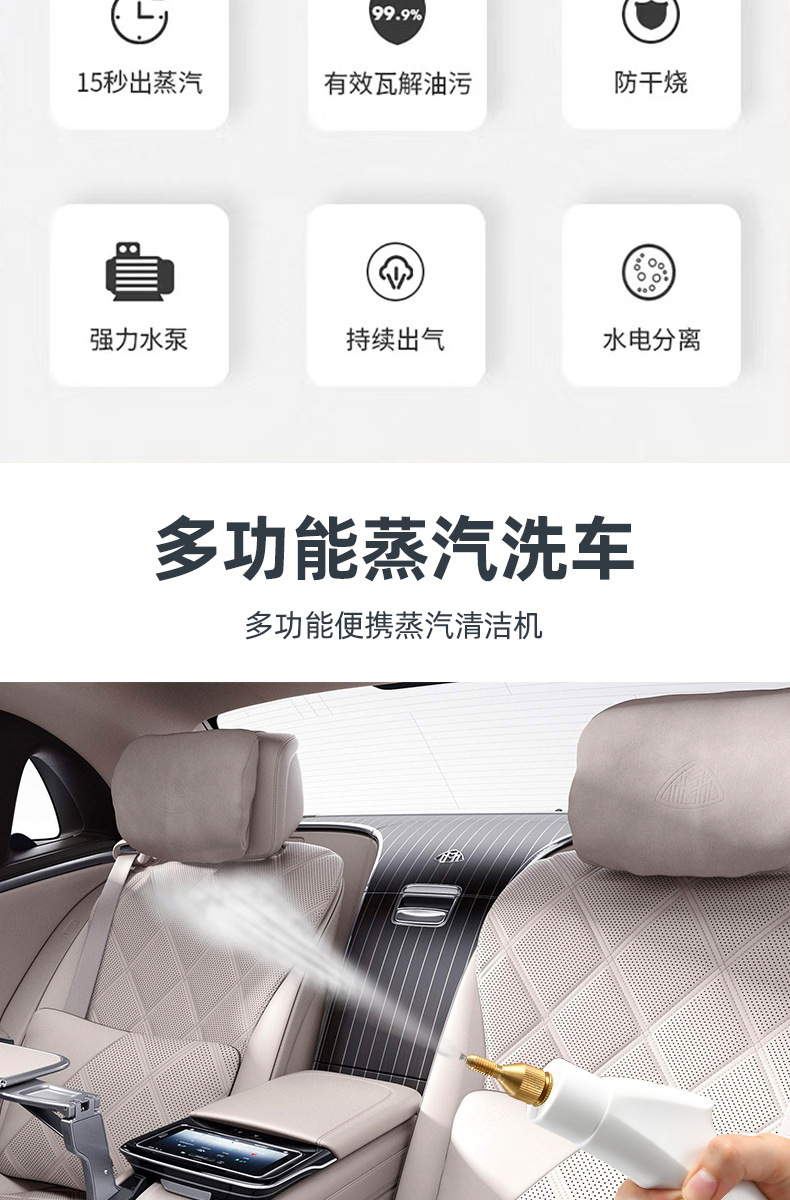 跨境高压高温蒸汽清洁机小型家用消毒空调厨房油烟机清洗机洗车机详情3