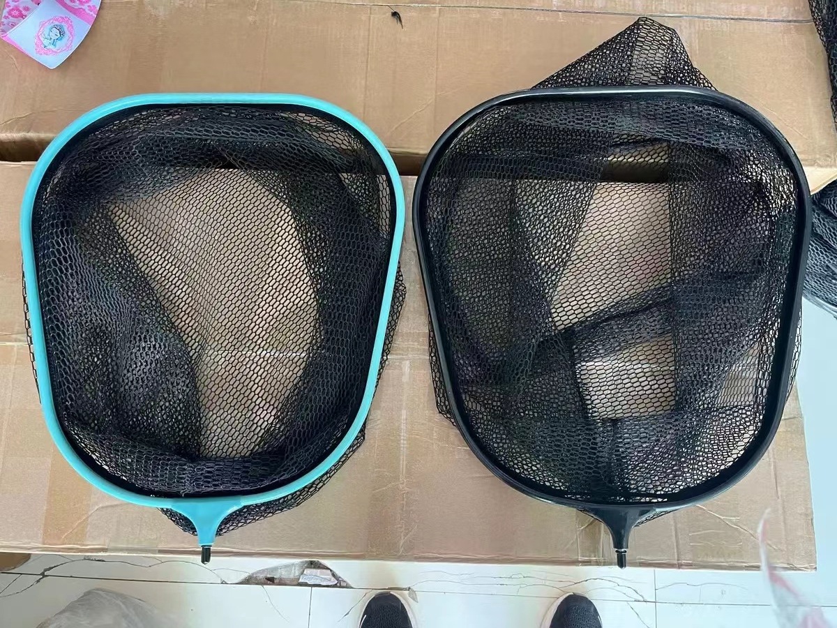 大物抄网头厚挂胶网布一体加固大物网圈涂胶防挂网布大物头头批发详情8