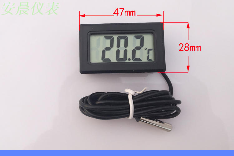 电子温度计高精度带探头冰柜温度显示器家用室内鱼缸爬虫数显水温详情7