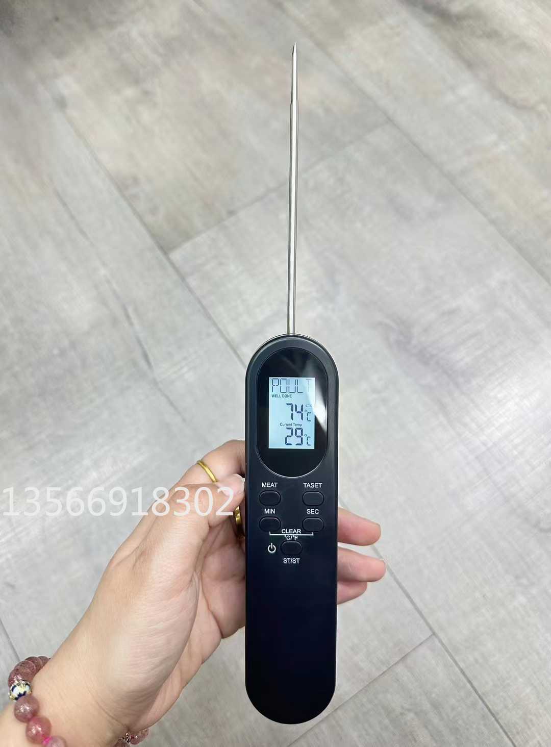 大手柄折叠款温度计 温度+计时 二合一详情2
