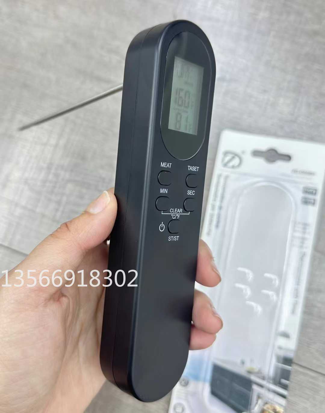大手柄折叠款温度计 温度+计时 二合一详情3
